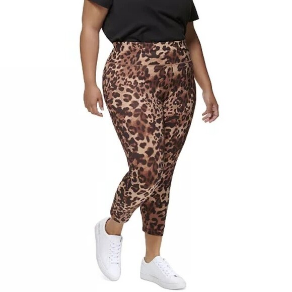 Calvin Klein Leggings Animal Print High Rise 7/8 Leggings Active Athleisure 3X - Picture 1 of 11